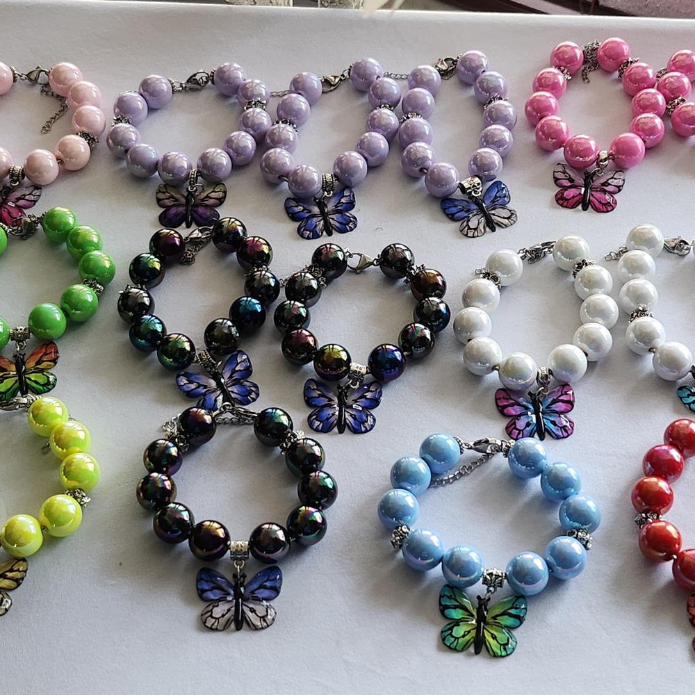 Colorful Butterfly Charm Bracelets ($10) For Each Bracelet . - Picture 8 of 10